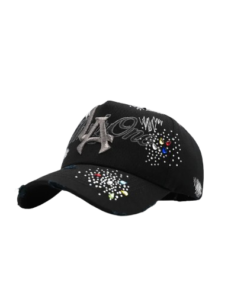 Alternative view of Dandy LA Black Rainbow crystals Hat