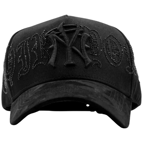 NY Crystals Black Thirty One Hat