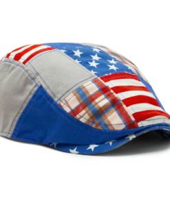 Newsboy Patriotic Americana Patchwork Hat