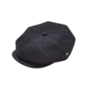Black Eight Panel Newsboy Hat – Classic Vintage Flat Cap for Men