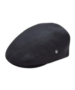 Black Linen Newsboy Hat – Classic Lightweight Flat Cap for Men