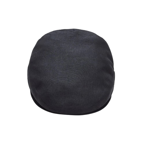 Black Linen Newsboy Hat – Classic Lightweight Flat Cap for Men