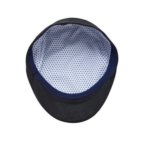 Black Linen Newsboy Hat – Classic Lightweight Flat Cap for Men