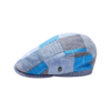 Blue Patchwork Newsboy Hat – Classic Vintage Flat Cap for Men