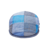 Blue Patchwork Newsboy Hat – Classic Vintage Flat Cap for Men
