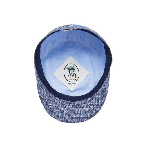 Blue Patchwork Newsboy Hat – Classic Vintage Flat Cap for Men