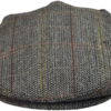Grey Herringbone Newsboy Hat – Classic Vintage Flat Cap for Men