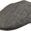 Grey Herringbone Newsboy Hat – Classic Vintage Flat Cap for Men