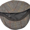 Grey Herringbone Newsboy Hat – Classic Vintage Flat Cap for Men