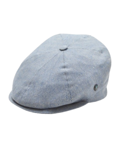 Light Blue Herringbone Newsboy Hat – Classic Vintage Flat Cap for Men