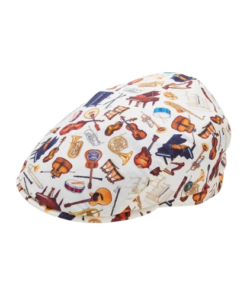 Musical Instruments Print Newsboy Hat – Classic Artistic Flat Cap for Men