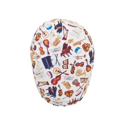 Musical Instruments Print Newsboy Hat – Classic Artistic Flat Cap for Men