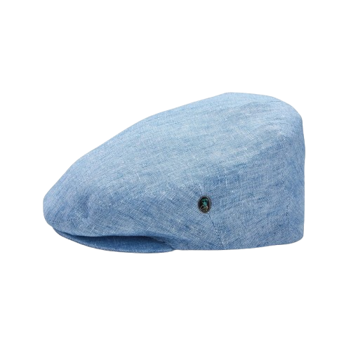 Sky Blue Linen Newsboy Hat – Lightweight Classic Flat Cap for Men