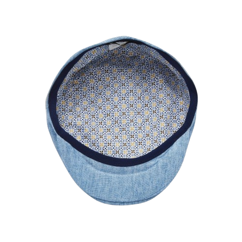 Sky Blue Linen Newsboy Hat – Lightweight Classic Flat Cap for Men