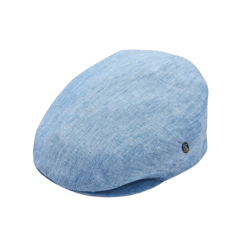Sky Blue Linen Newsboy Hat – Lightweight Classic Flat Cap for Men