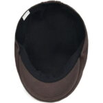 Men’s Vintage Brown Newsboy Flat Cap – Elastic Fit Ivy Gatsby Driving Hat